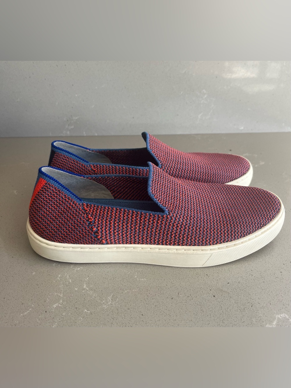 Rothys Tangerine Triple Stitch Slip On Sneaker Retired Authentic Shoes Size 8